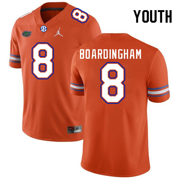 Youth #8 Arlis Boardingham Florida Gators College Football Jerseys Stitched Sale-Orange